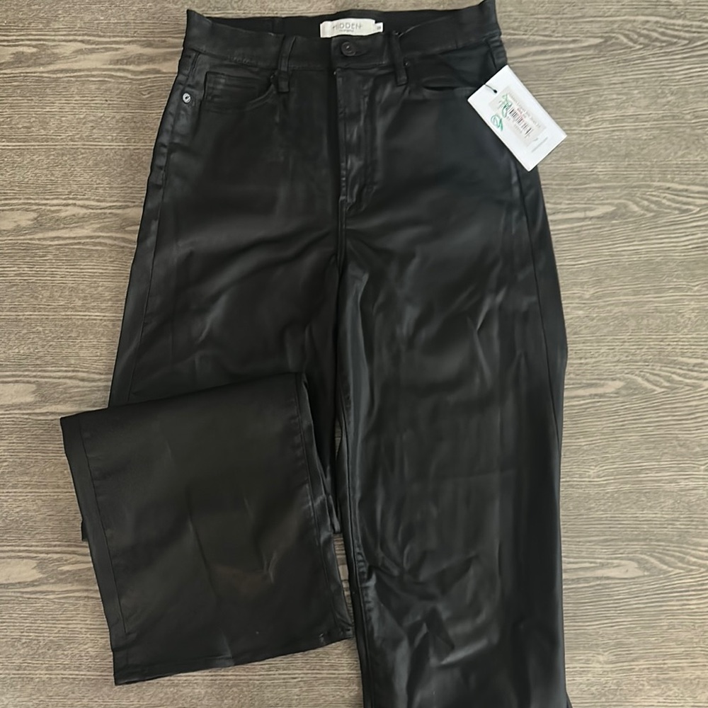 Hidden Jeans Boutique Black Faux Leather Jeans